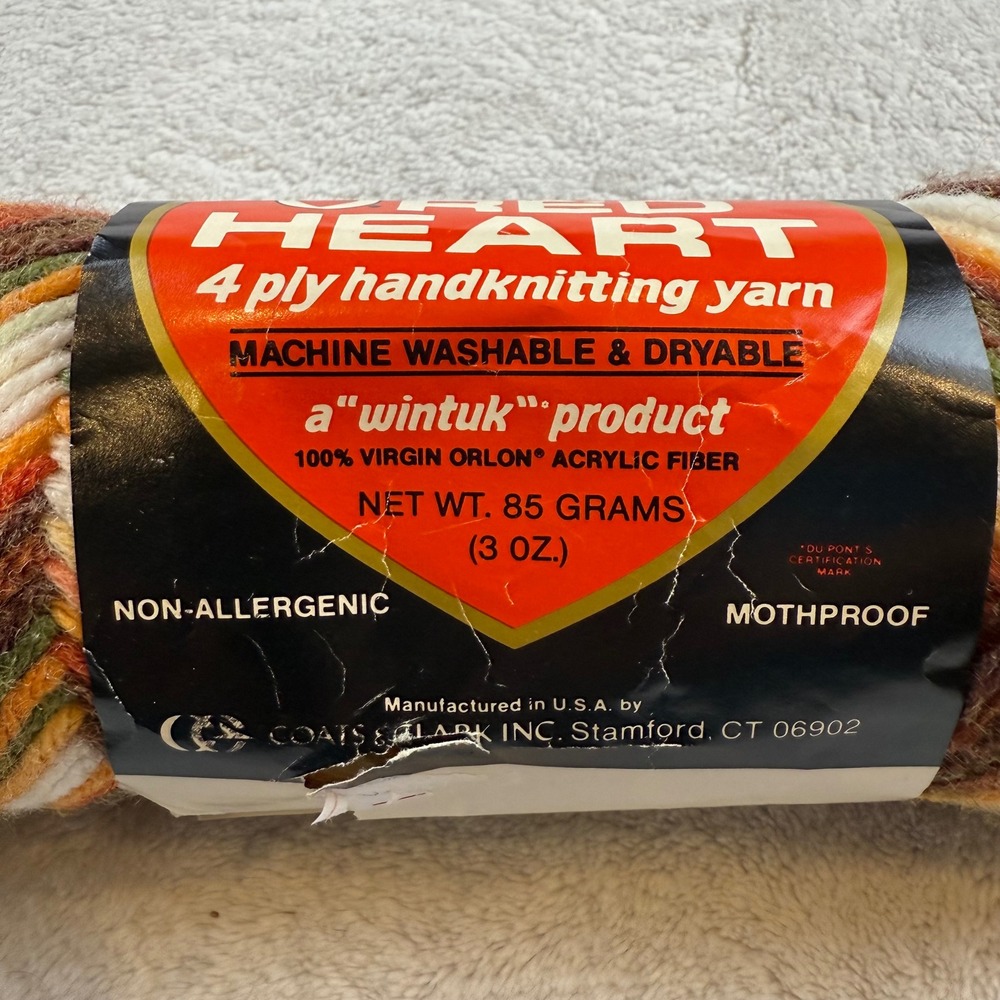 Red Heart 4 Ply Hand Knitting Yarn Mardi Gras Color E.267 Acrylic Fiber - Picture 5 of 5